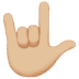 🤟🏼 love-you gesture: medium-light skin tone display on Apple